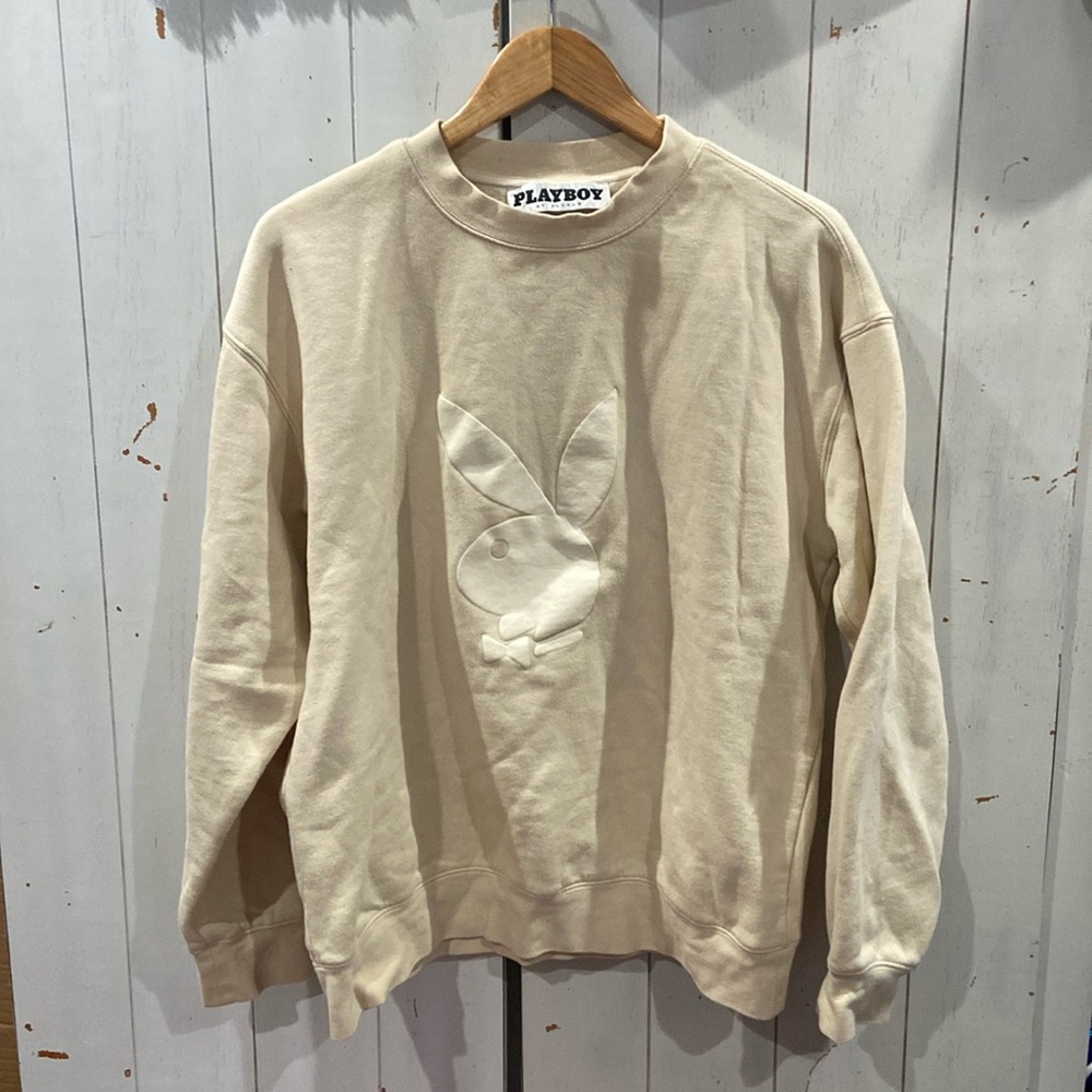 Cream PLAYBOY crew neck size med